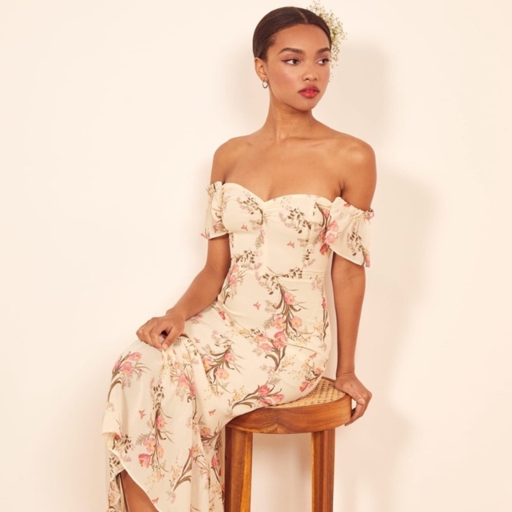 Reformation butterfly dress Leila